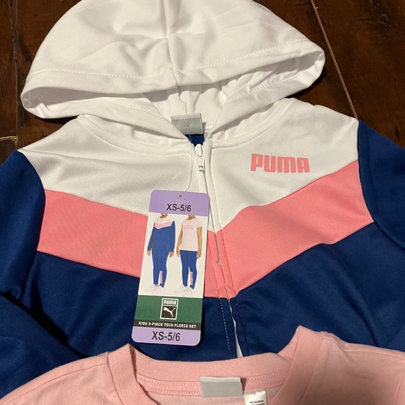 2 PUMA Youth 3-piece Tech Fleece Set - XS (5/6) - Picture 2 of 13